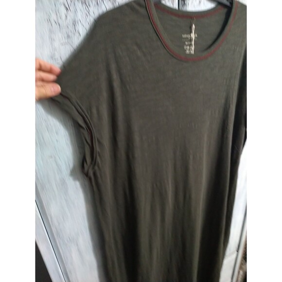 Natural Life Sleeveless Maxi Dress Medium Olive Green Distressed Logan Look Y2K - Picture 5 of 10